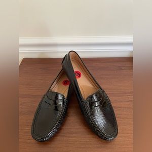 NEW Lauren Ralph Lauren Camila Black Leather Loafers Size 6